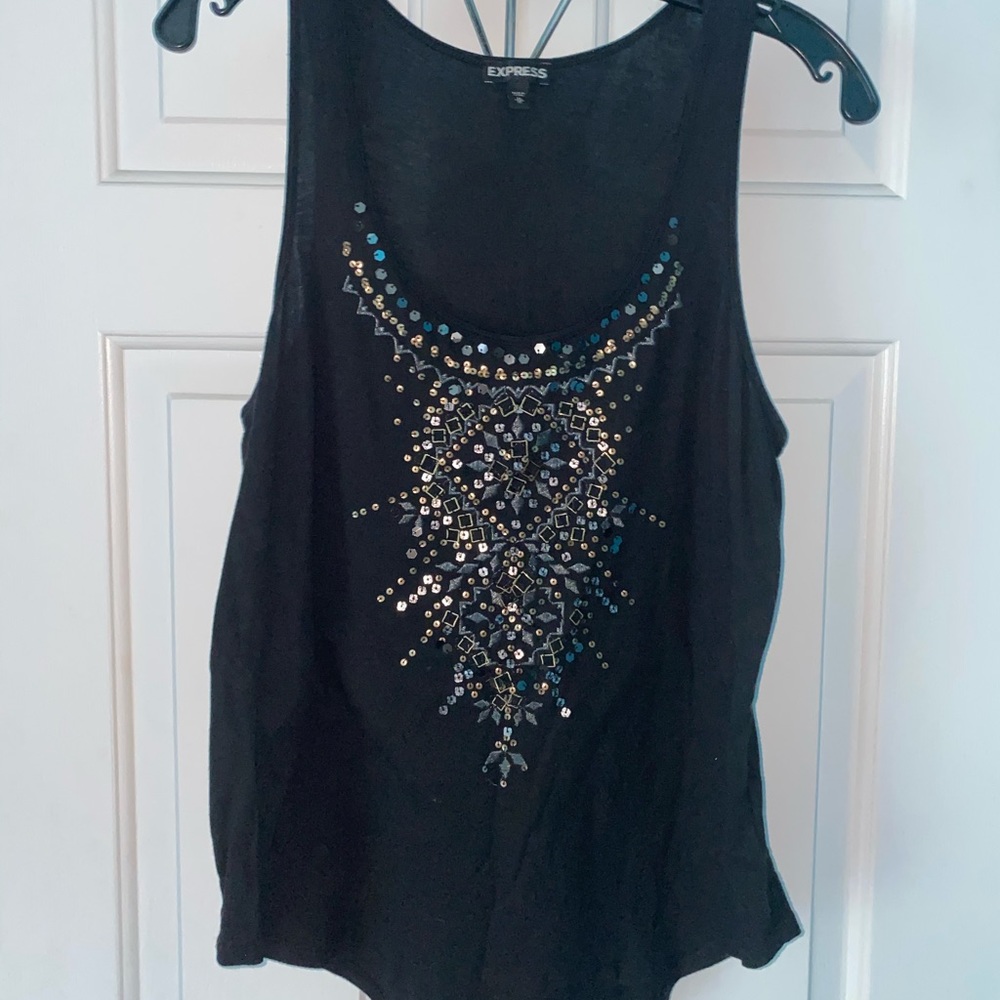 Express Sequin Tank Top